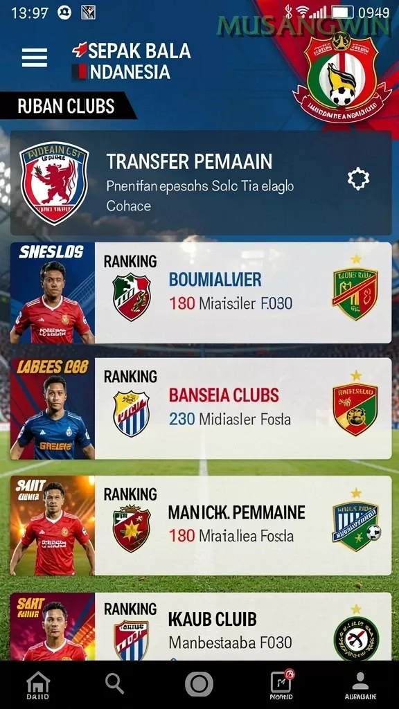 Galeri pratinjau visual musangwin build APK resmi terbaru